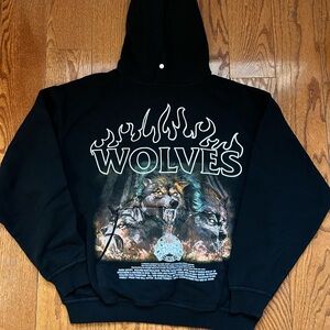 Darc Sport Wolves Graphic Hoodie Black size medium new with tags